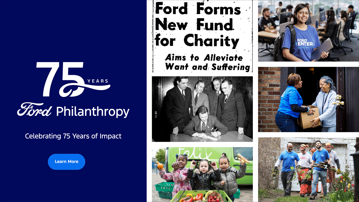 Ford Philanthropy 75 Years Collage